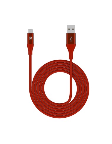 Celly USBMICROCOL3MRD cavo USB 3 m USB A Micro-USB B Rosso