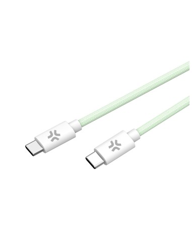 Celly USBCUSBCCOTTGN cavo USB 1,5 m USB C Verde, Bianco
