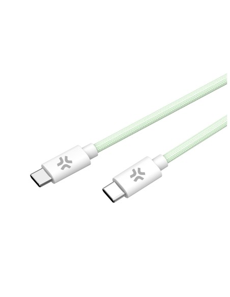 Celly USBCUSBCCOTTGN cavo USB 1,5 m USB C Verde, Bianco