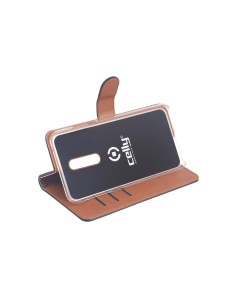 Celly Wally custodia per cellulare 15,5 cm (6.1") Custodia a libro Nero, Marrone 2