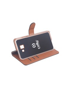 Celly Wally custodia per cellulare 15,2 cm (6") Custodia a libro Nero, Marrone 2