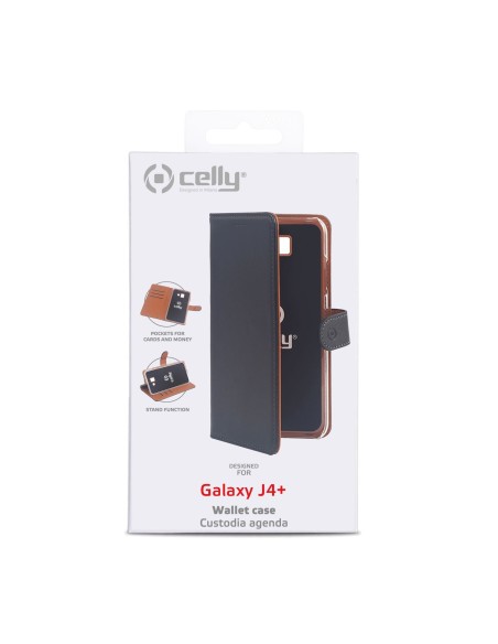 Celly Wally custodia per cellulare 15,2 cm (6") Custodia a libro Nero, Marrone