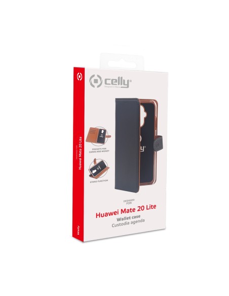 Celly WALLY793 custodia per cellulare 16 cm (6.3") Custodia a borsellino Nero, Marrone