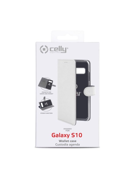 Celly Wally custodia per cellulare 15,5 cm (6.1") Custodia a borsellino Bianco