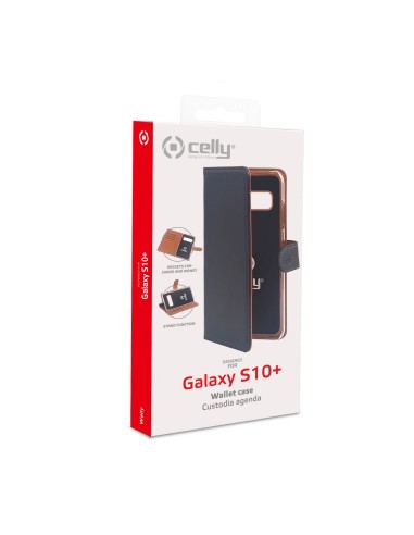 Celly WALLY891 custodia per cellulare 16,3 cm (6.4") Custodia a borsellino Nero, Marrone
