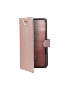 Celly Wally One XL custodia per cellulare 12,7 cm (5") Custodia flip a libro Rosa