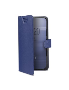 Celly Wally One XXL custodia per cellulare 14 cm (5.5") Custodia flip a libro Blu