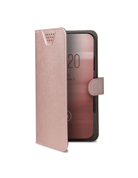 Celly Wally One XXXL custodia per cellulare 15,2 cm (6") Custodia flip a libro Rosa