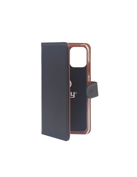 Celly Wally custodia per cellulare 13,7 cm (5.4") Custodia a libro Nero, Marrone