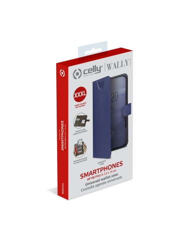 Celly Wally One custodia per cellulare 17 cm (6.7") Custodia a borsellino Blu