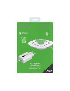Celly WLKIT3IN1WH Caricabatterie per dispositivi mobili Telefono cellulare, Smartphone, Tablet Bianco USB Carica wireless