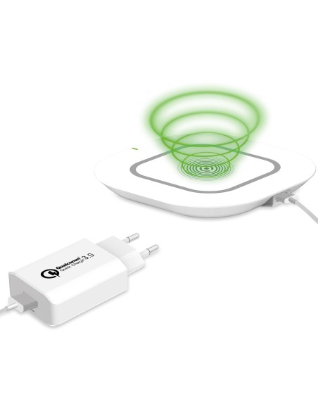 Celly WLKIT3IN1WH Caricabatterie per dispositivi mobili Telefono cellulare, Smartphone, Tablet Bianco USB Carica wireless