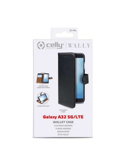 Celly WALLY946 custodia per cellulare 16,5 cm (6.5") Custodia a libro Nero