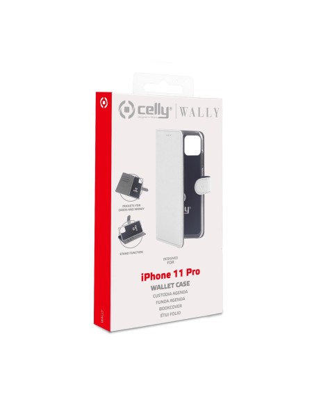 Celly Wally custodia per cellulare 14,7 cm (5.8") Custodia a libro Bianco