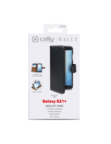 Celly Wally custodia per cellulare 17 cm (6.7") Custodia a libro Nero, Marrone