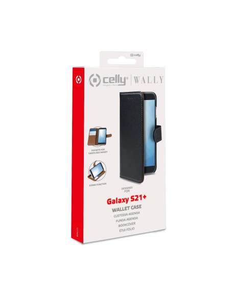 Celly Wally custodia per cellulare 17 cm (6.7") Custodia a libro Nero, Marrone