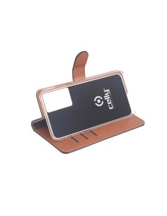 Celly Wally custodia per cellulare 17,3 cm (6.8") Custodia a libro Nero, Marrone 2