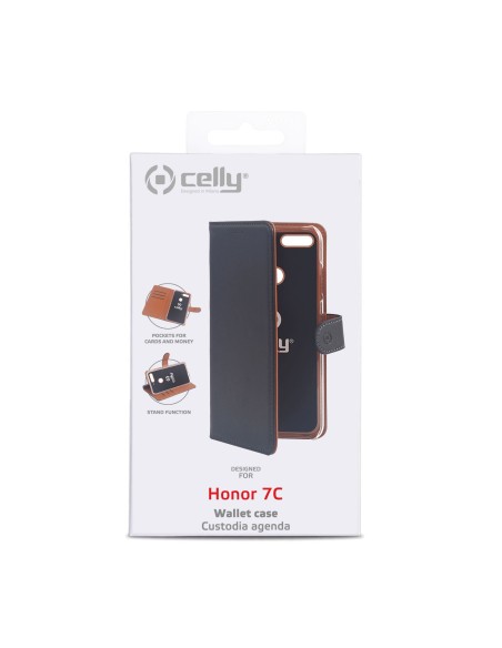 Celly Wally custodia per cellulare 15,2 cm (5.99") Custodia a libro Nero
