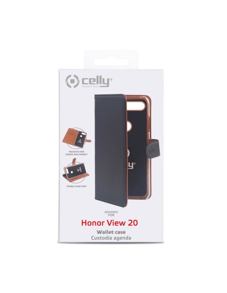 Celly Wally custodia per cellulare 16,3 cm (6.4") Custodia a borsellino Nero