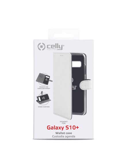 Celly Wally custodia per cellulare 16,3 cm (6.4") Custodia a borsellino Bianco