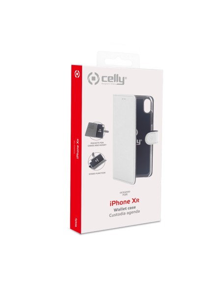 Celly Wally custodia per cellulare 15,5 cm (6.1") Custodia a borsellino Bianco