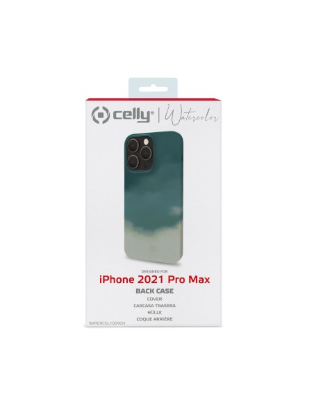 Celly WATERCOLOR iPhone 13 Pro Max custodia per cellulare 17 cm (6.7") Cover Verde Celly WATERCOLOR iPhone 13 Pro Max custodia per cellulare 17 cm (6.7") Cover Verde
