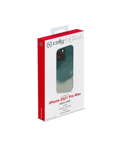 Celly WATERCOLOR iPhone 13 Pro Max custodia per cellulare 17 cm (6.7") Cover Verde Celly WATERCOLOR iPhone 13 Pro Max custodia per cellulare 17 cm (6.7") Cover Verde