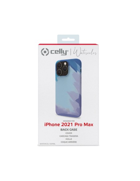 Celly WATERCOLOR iPhone 13 Pro Max custodia per cellulare 17 cm (6.7") Cover Blu Celly WATERCOLOR iPhone 13 Pro Max custodia per cellulare 17 cm (6.7") Cover Blu