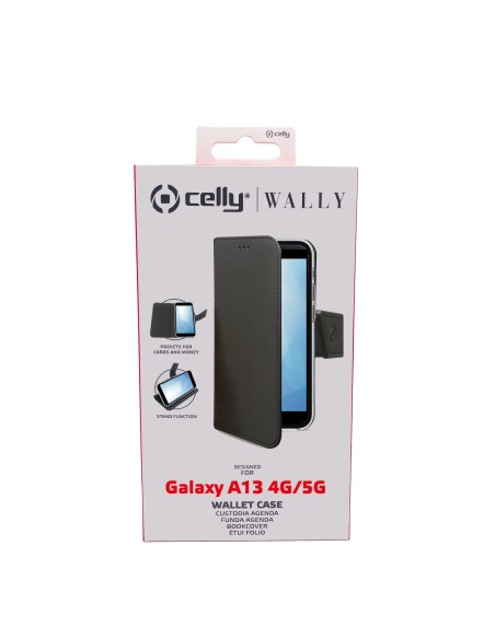 Celly Wally custodia per cellulare 16,5 cm (6.5") Custodia a borsellino Nero