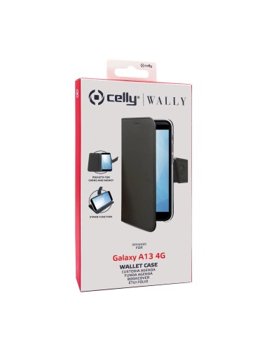 Celly Wally custodia per cellulare 16,8 cm (6.6") Custodia a borsellino Nero