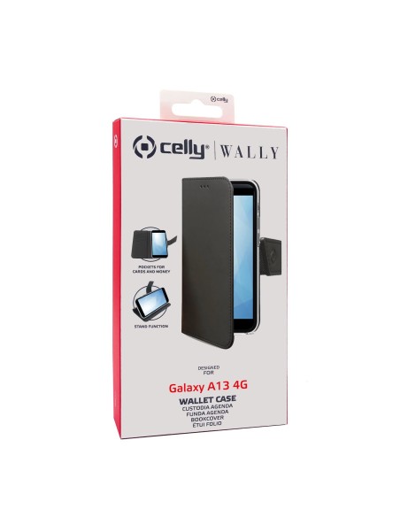 Celly Wally custodia per cellulare 16,8 cm (6.6") Custodia a borsellino Nero