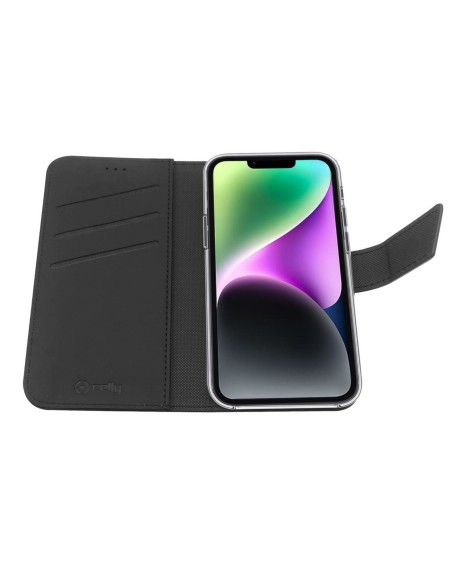 Celly Wally custodia per cellulare 15,5 cm (6.1") Custodia a borsellino Nero