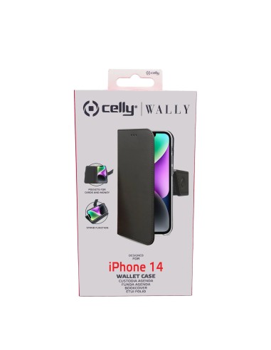 Celly Wally custodia per cellulare 15,5 cm (6.1") Custodia a borsellino Nero