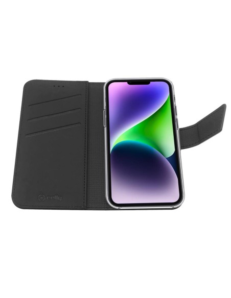 Celly Wally custodia per cellulare 17 cm (6.7") Custodia a borsellino Nero