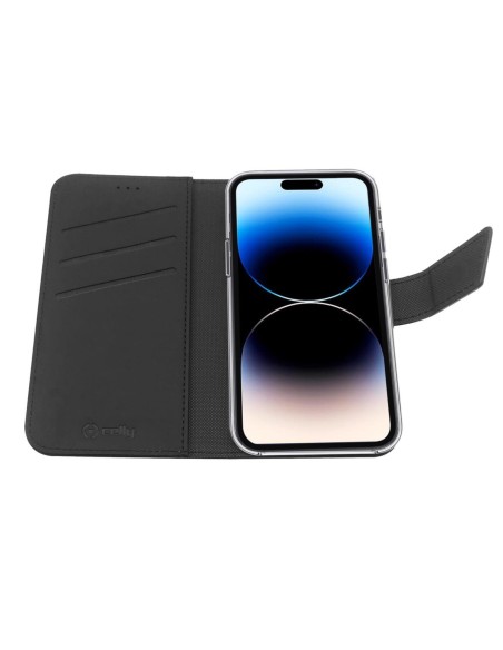 Celly Wally custodia per cellulare 15,5 cm (6.1") Custodia a borsellino Nero