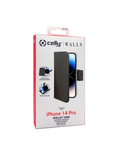 Celly Wally custodia per cellulare 15,5 cm (6.1") Custodia a borsellino Nero