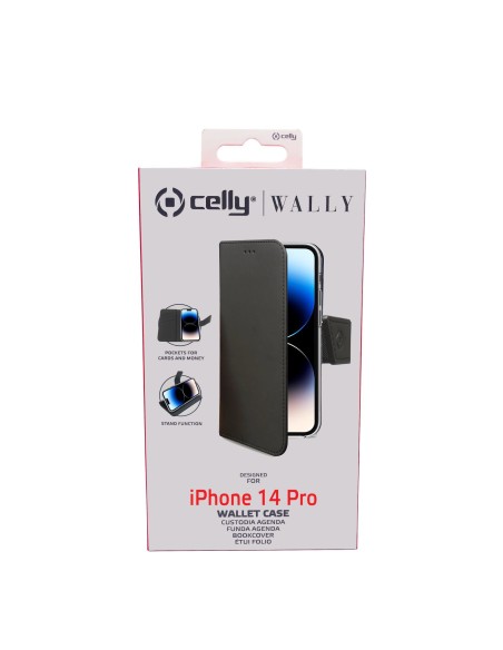 Celly Wally custodia per cellulare 15,5 cm (6.1") Custodia a borsellino Nero