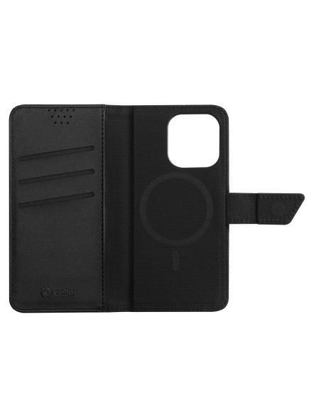 Celly Wallymag custodia per cellulare 15,5 cm (6.1") Custodia a borsellino Nero