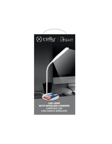 Celly WLLIGHT10WWH Caricabatterie per dispositivi mobili Smartphone Bianco USB Carica wireless Interno