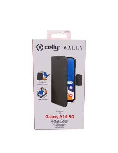 Celly WALLY1035 custodia per cellulare 16,8 cm (6.6") Custodia a borsellino Nero