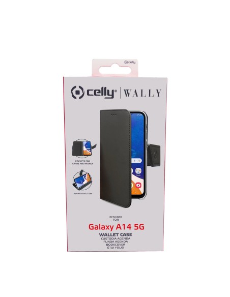 Celly WALLY1035 custodia per cellulare 16,8 cm (6.6") Custodia a borsellino Nero