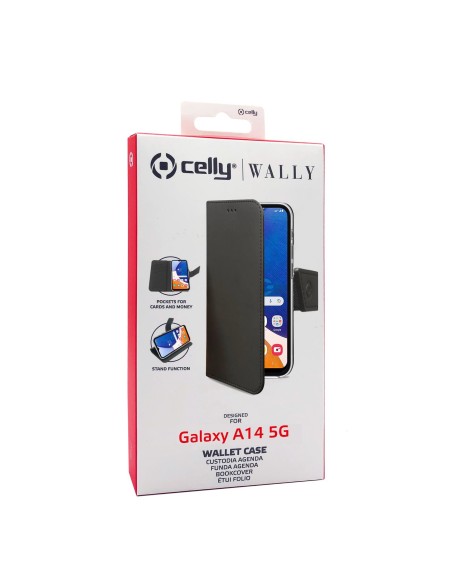 Celly WALLY1035 custodia per cellulare 16,8 cm (6.6") Custodia a borsellino Nero