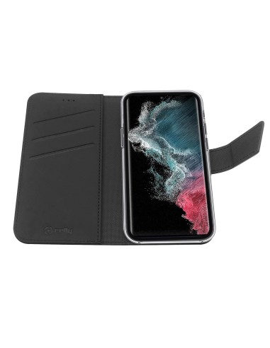 Celly Wally custodia per cellulare 15,5 cm (6.1") Custodia flip a libro Nero