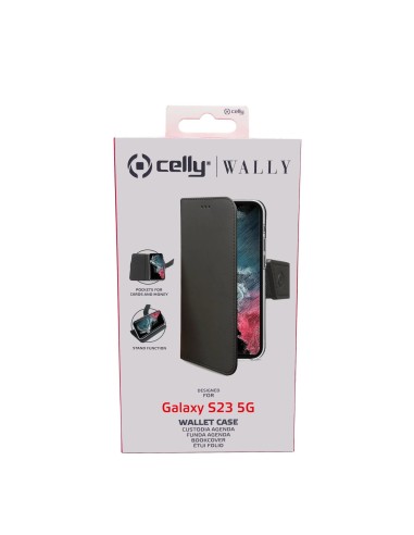 Celly Wally custodia per cellulare 15,5 cm (6.1") Custodia flip a libro Nero