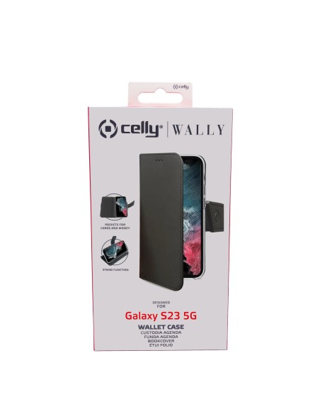 Celly Wally custodia per cellulare 15,5 cm (6.1") Custodia flip a libro Nero