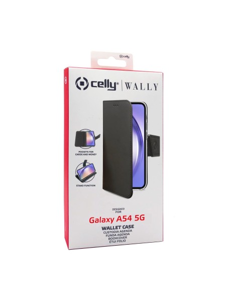 Celly WALLY1037 custodia per cellulare 16,3 cm (6.4") Custodia flip a libro Nero
