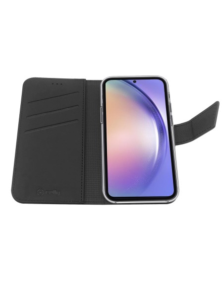 Celly WALLY1037 custodia per cellulare 16,3 cm (6.4") Custodia flip a libro Nero