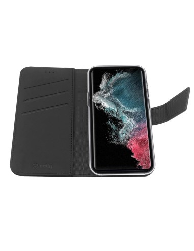 Celly Wally custodia per cellulare 17,3 cm (6.8") Custodia flip a libro Nero