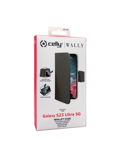 Celly Wally custodia per cellulare 17,3 cm (6.8") Custodia flip a libro Nero