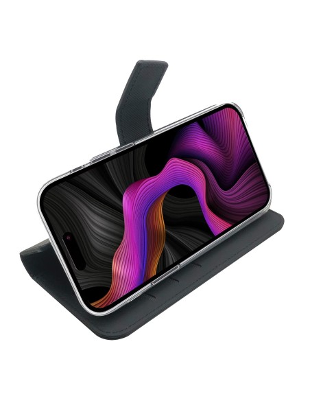 Celly WALLY1055 custodia per cellulare 17 cm (6.7") Custodia a borsellino Nero